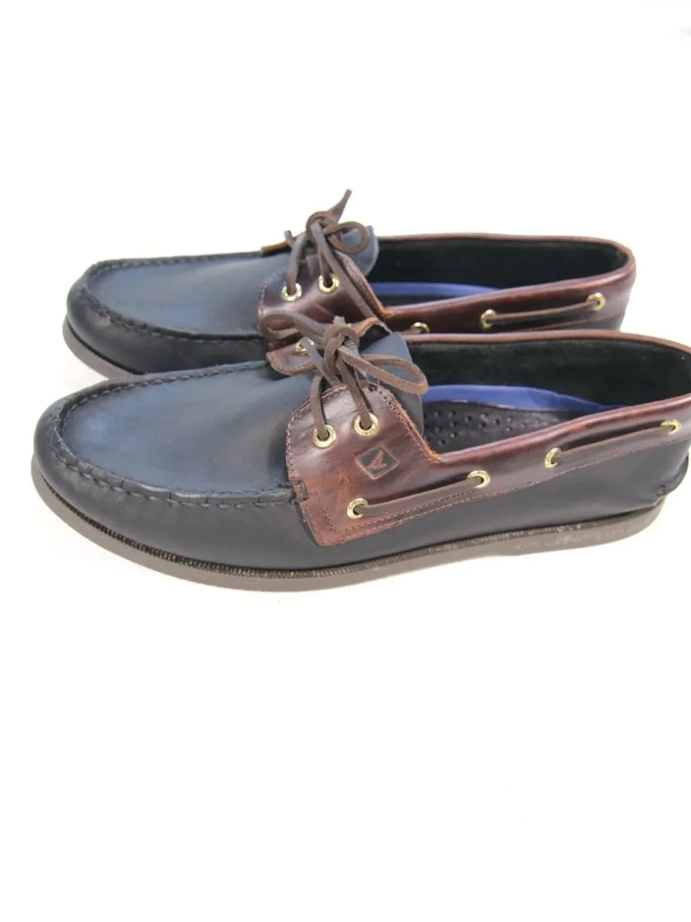 Sperry Top-Sider Authentic Original Boat Shoes two-tone black brown leather